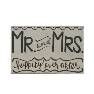 Glory Haus Mr. & Mrs. HAPPILY EVER AFTER 9" x 14" Board Wall Art Wall Decor